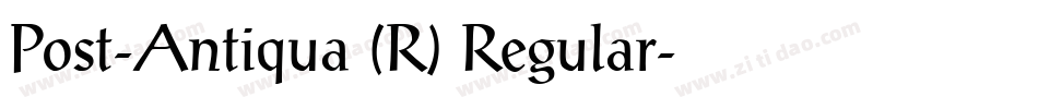 Post-Antiqua (R) Regular字体转换